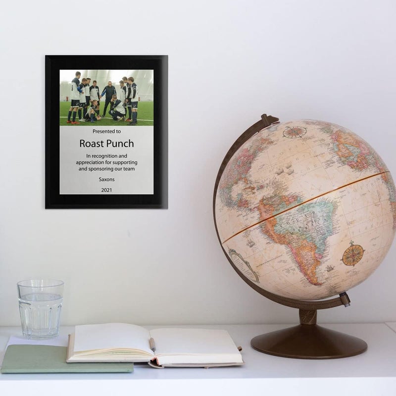 PlaqueMaker Support and Sponsor Team Plaque - Include your Custom Message, Photo and Logo (8 X 10") - Image 2